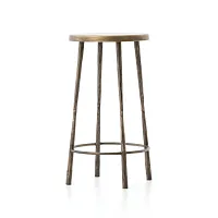 Four Hands Marty Brass Metal 24" Barstool