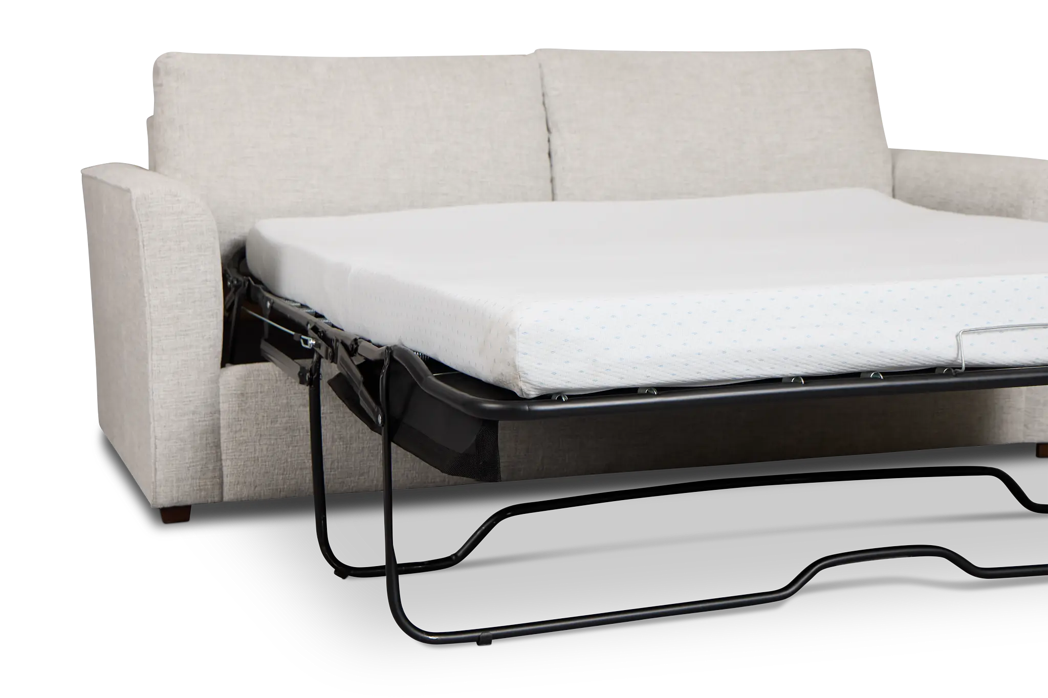 Miller Light Gray Fabric Memory Foam Sleeper Miller Light Gray Fabric Memory Foam Sleeper