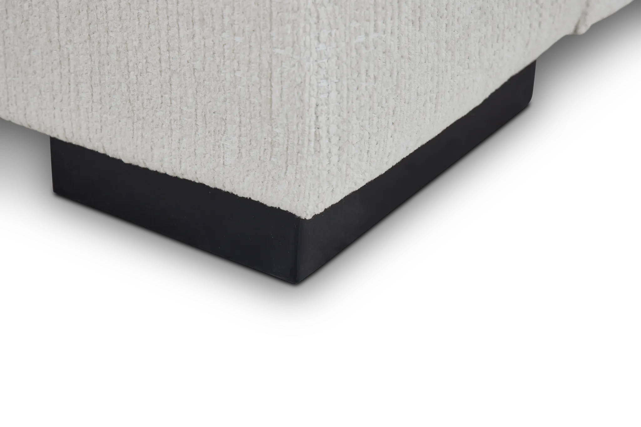 Blakely White Fabric Small Two-arm Sectional