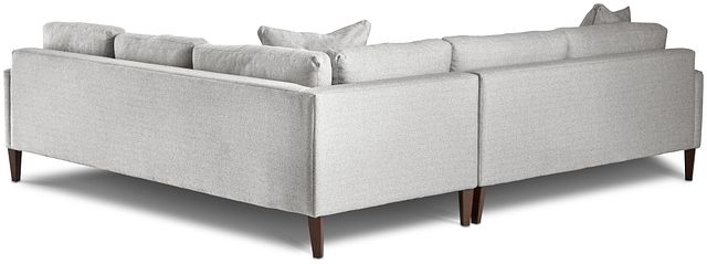 Morgan Light Gray Fabric Small Left 2-arm Sectional W/ Wood Legs (2)