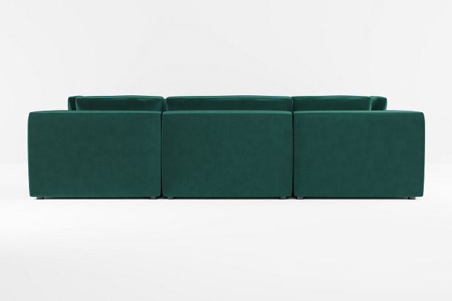 Destin Joya Green Velvet 8-piece Modular Sectional