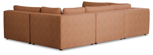 Destin Sutton Orange Fabric 6-piece Pit Sectional