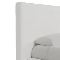 Grayton Sutton White 54" Upholstered Platform Bed