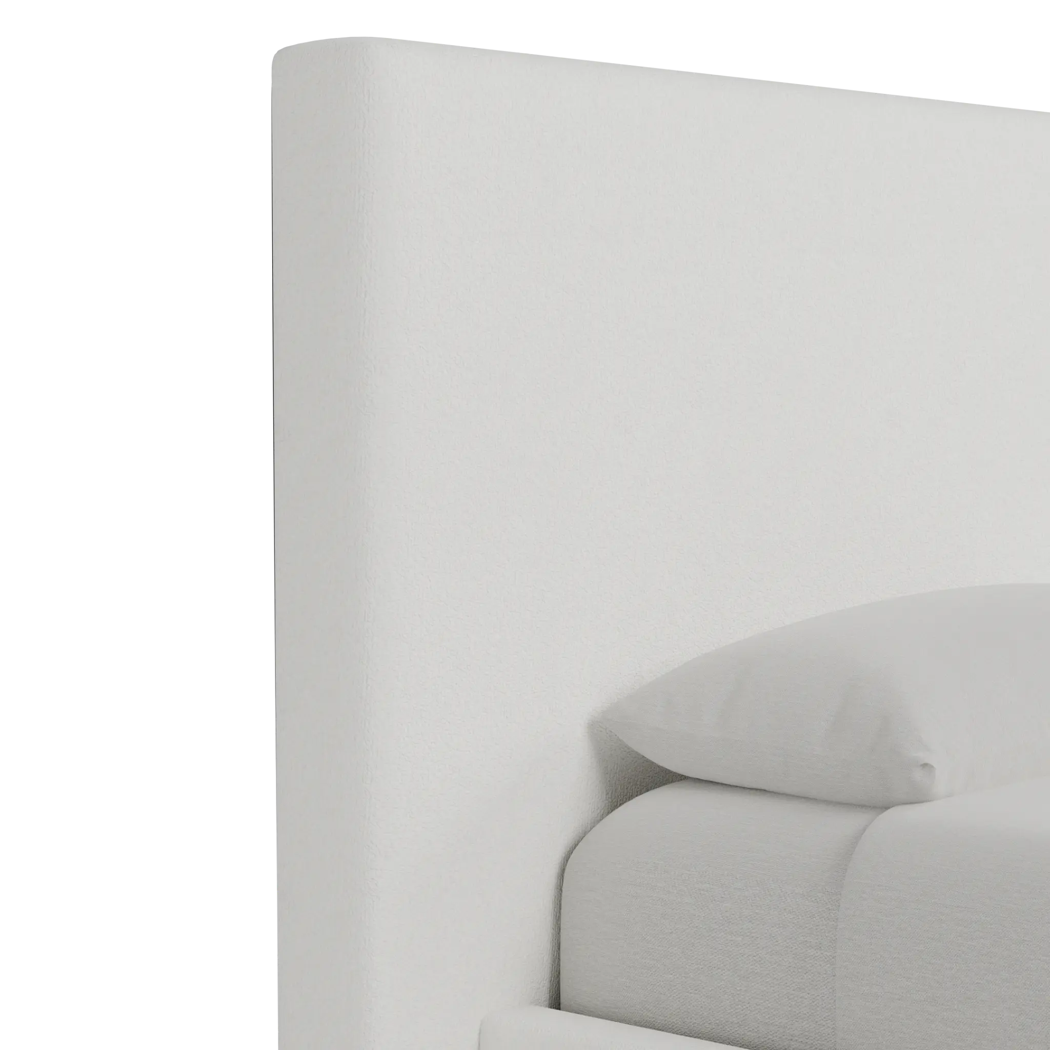 Grayton Sutton White 54" Upholstered Platform Bed Grayton Sutton White 54" Upholstered Platform Bed