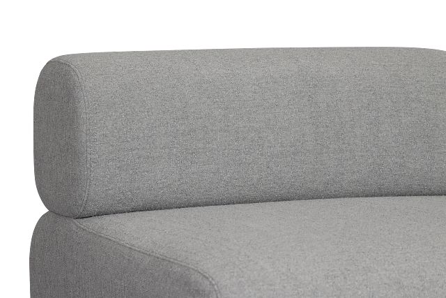 Celeste Light Gray Fabric Armless Chair