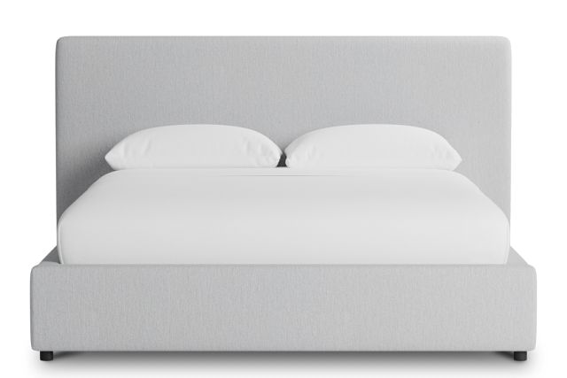 Grayton Delray Light Gray 44" Upholstered Platform Bed