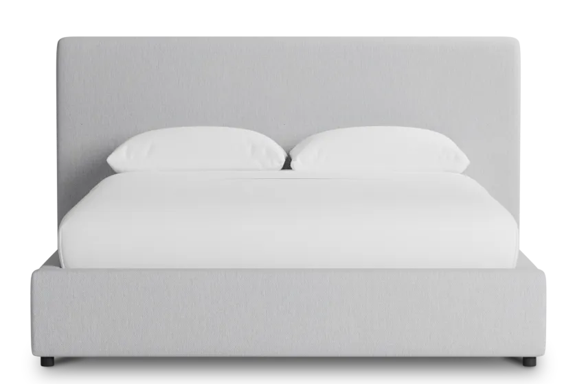 Grayton Delray Light Gray 44" Upholstered Platform Bed