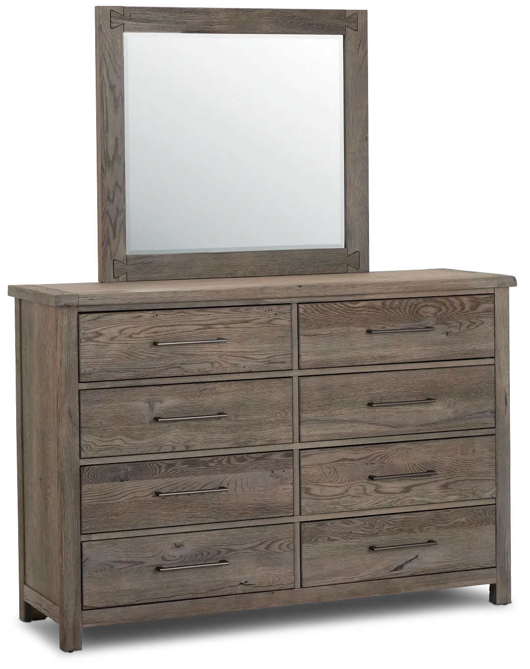 Salt Lake Gray Dresser & Mirror