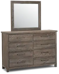 Salt Lake Gray Dresser & Mirror