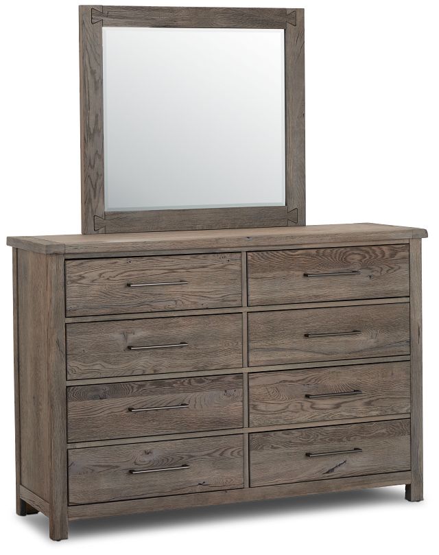 Salt Lake Gray Dresser & Mirror