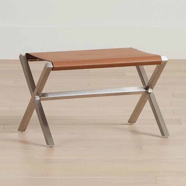 Haven Brown Chrome Stool