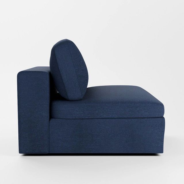 Destin Peyton Dark Blue Fabric Swivel Chair