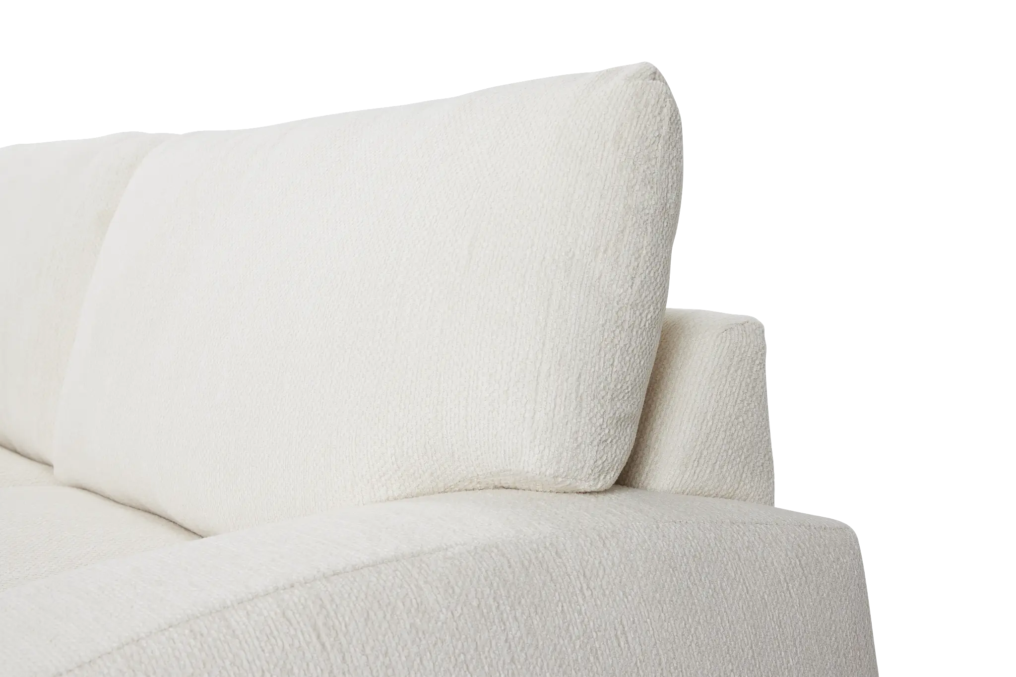 Alpha White Fabric Large Two-arm Sectional Alpha White Fabric Large Two-arm Sectional