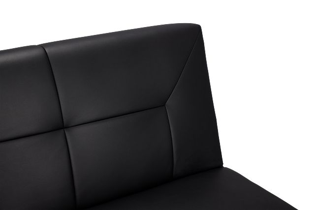 Andes Black Micro Sofa Futon