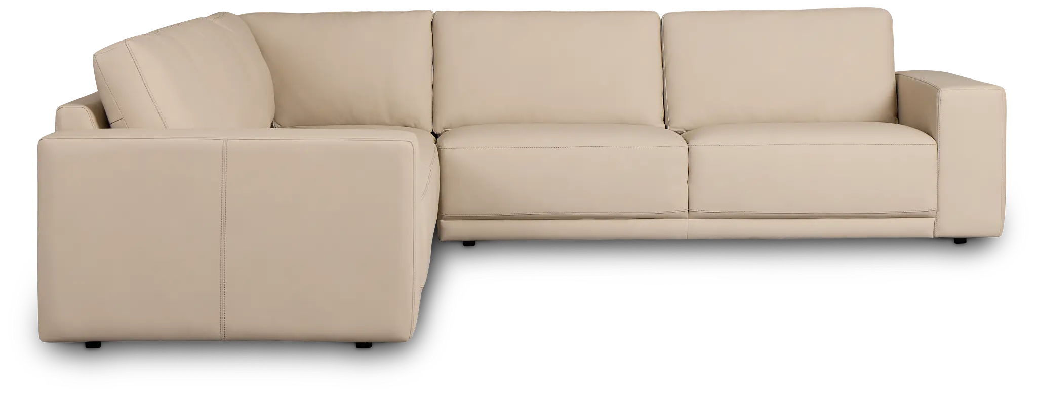 Kellan Ivory Leather Small Two-arm Sectional Kellan Ivory Leather Small Two-arm Sectional