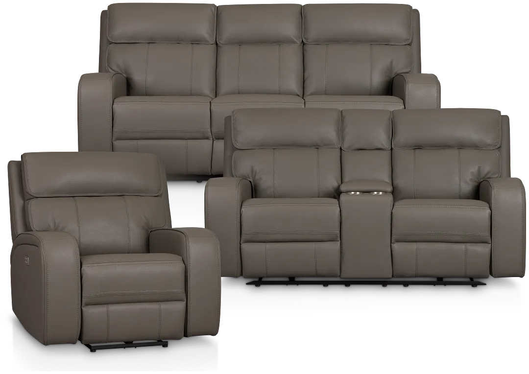 Rhett Gray Micro Power Reclining Living Room