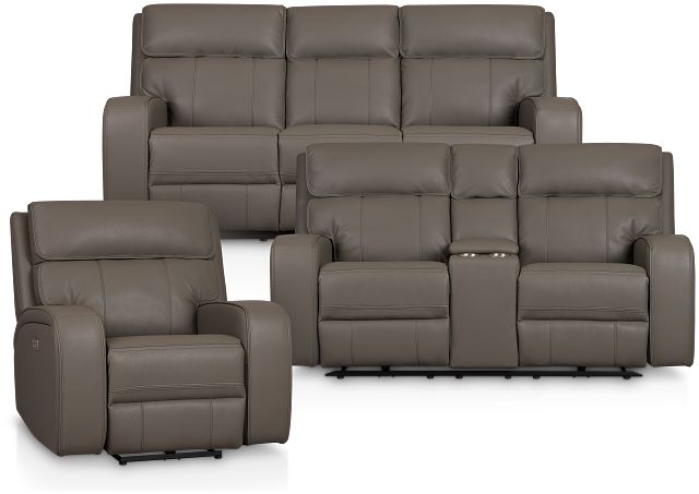 Rhett Gray Micro Power Reclining Living Room