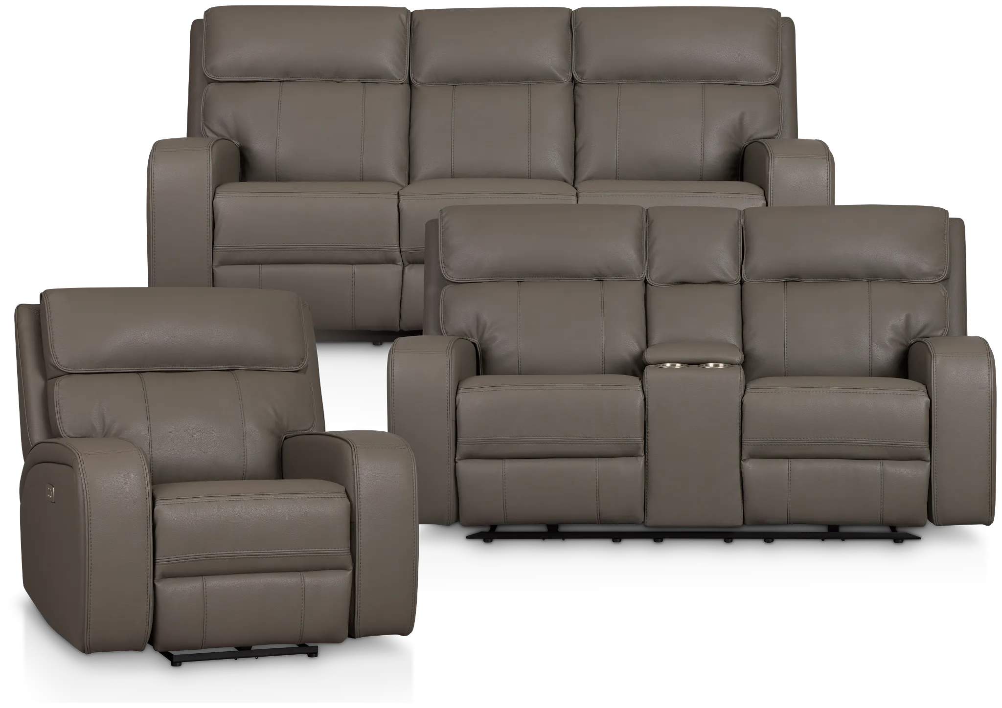 Rhett Gray Micro Power Reclining Living Room
