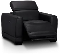 Lombardy Black Micro Power Recliner