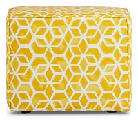 Celtic Yellow Geometric Indoor/outdoor Accent Ottoman