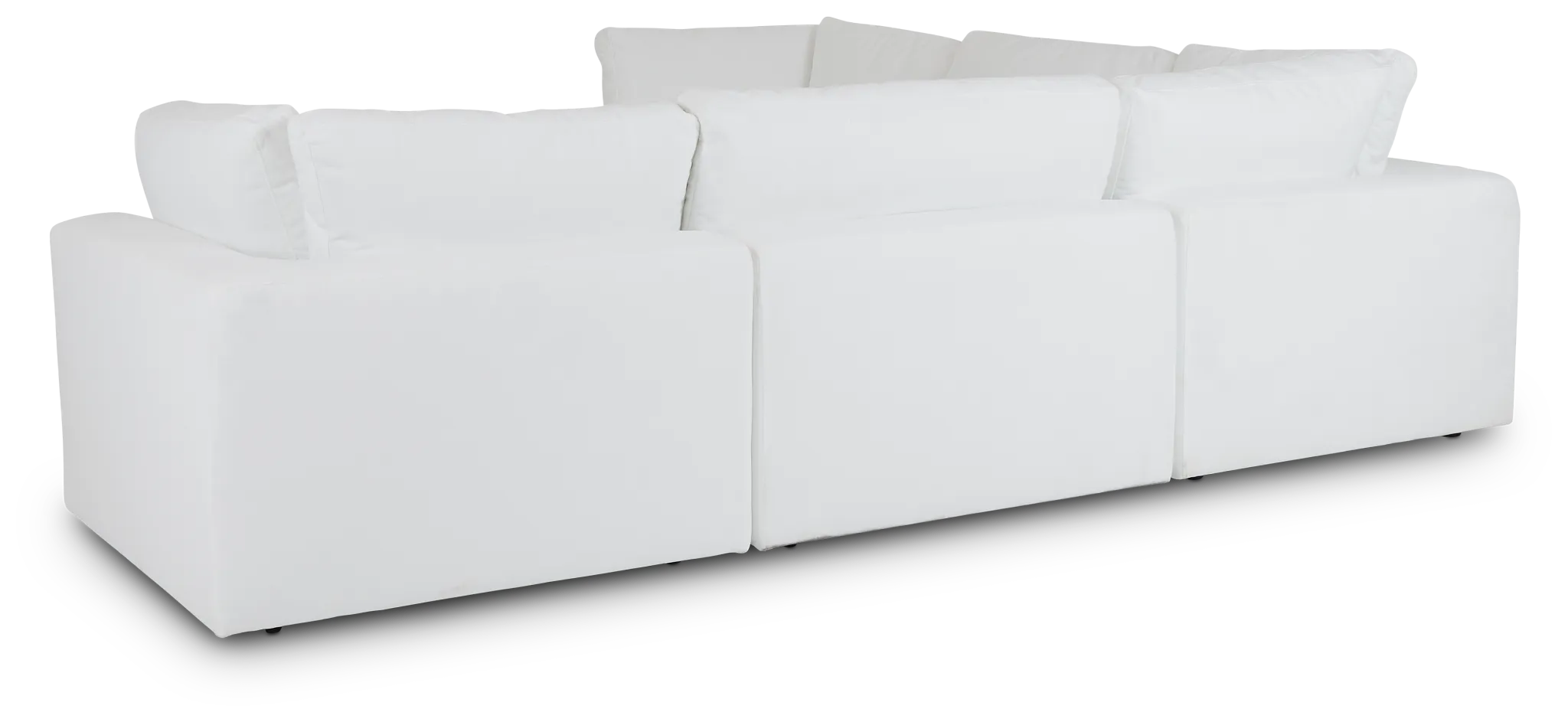 Grant White Fabric 5-piece Modular Sectional