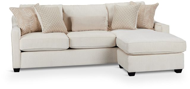Bianca Light Beige Fabric Chaise Sectional