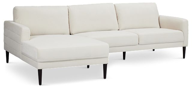 Nala Light Beige Velvet Left Chaise Sectional