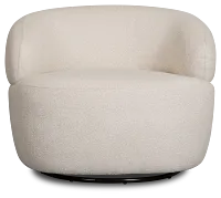 Catalina Beige Fabric Swivel Chair
