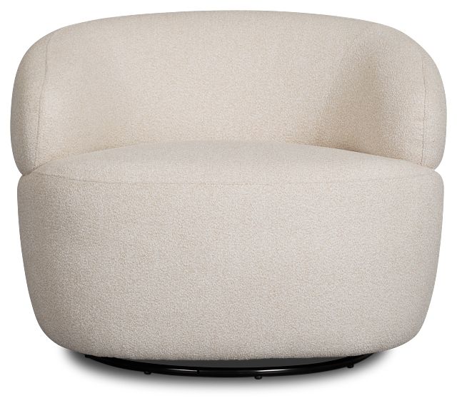 Catalina Beige Fabric Swivel Chair