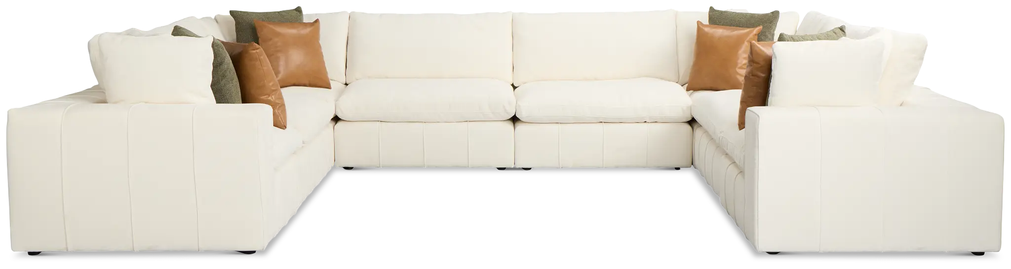 Cruz White Fabric 8-piece Modular Sectional Cruz White Fabric 8-piece Modular Sectional