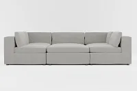 Destin Maguire Gray Fabric 6-piece Pit Sectional