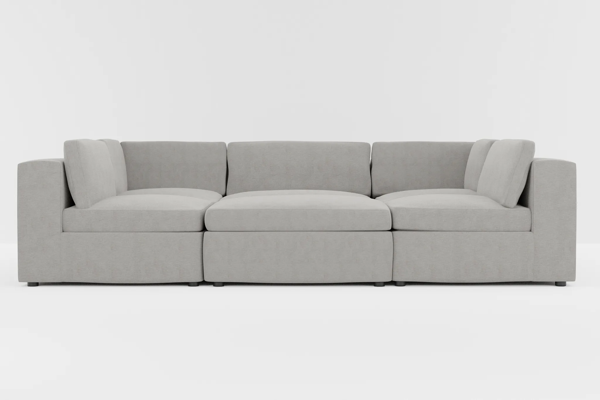 Destin Maguire Gray Fabric 6-piece Pit Sectional
