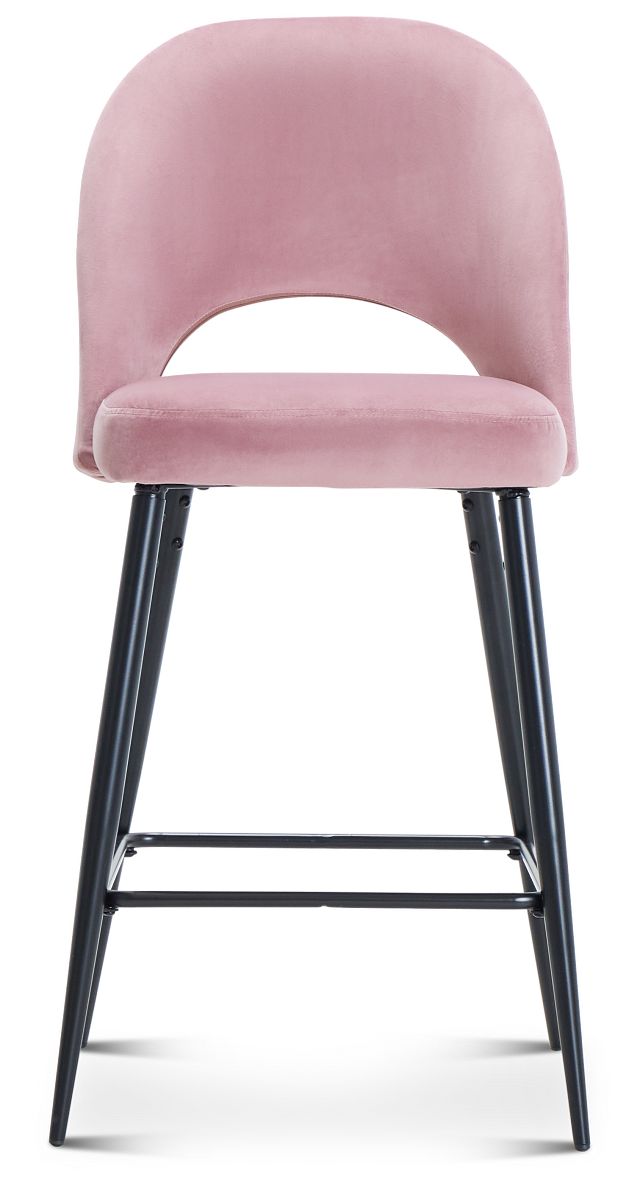 Kelly Light Pink 28" Upholstered Barstool
