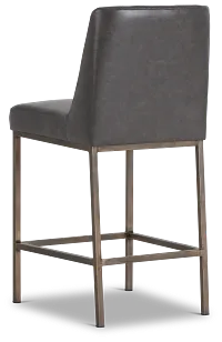 Sierra Dark Gray Bonded Ltr 24" Barstool