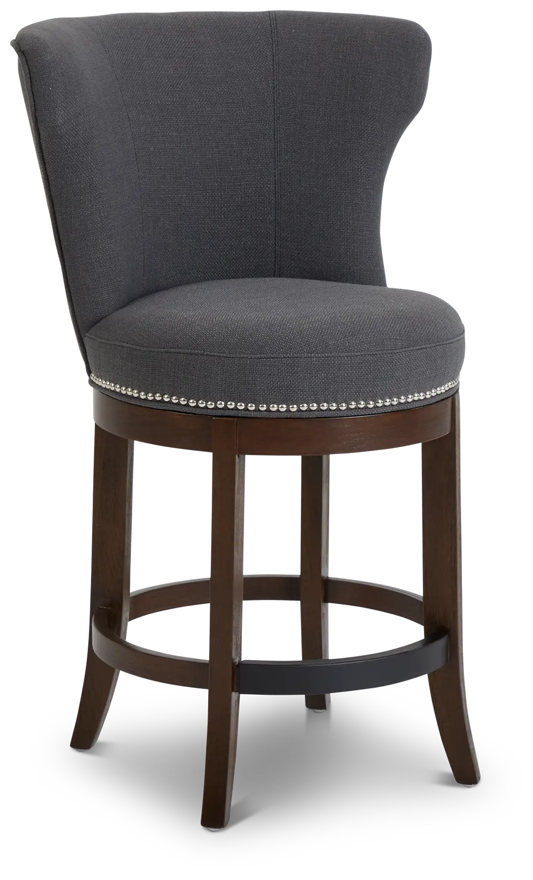 Cayden Dark Gray Fabric 24" Swivel Barstool Cayden Dark Gray Fabric 24" Swivel Barstool