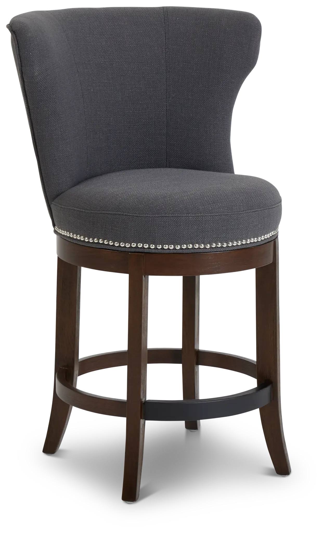 Cayden Dark Gray Fabric 24" Swivel Barstool Cayden Dark Gray Fabric 24" Swivel Barstool