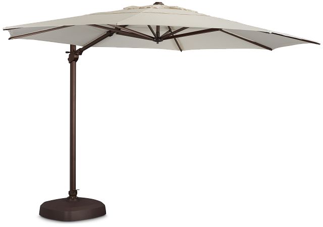Abacos White Cantilever Umbrella Set