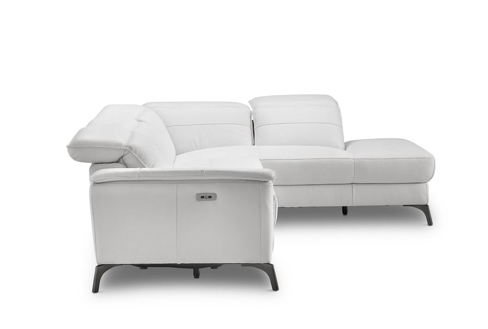 Pearson White Leather Right Per, Power Reclining Leather Sectional Sofas