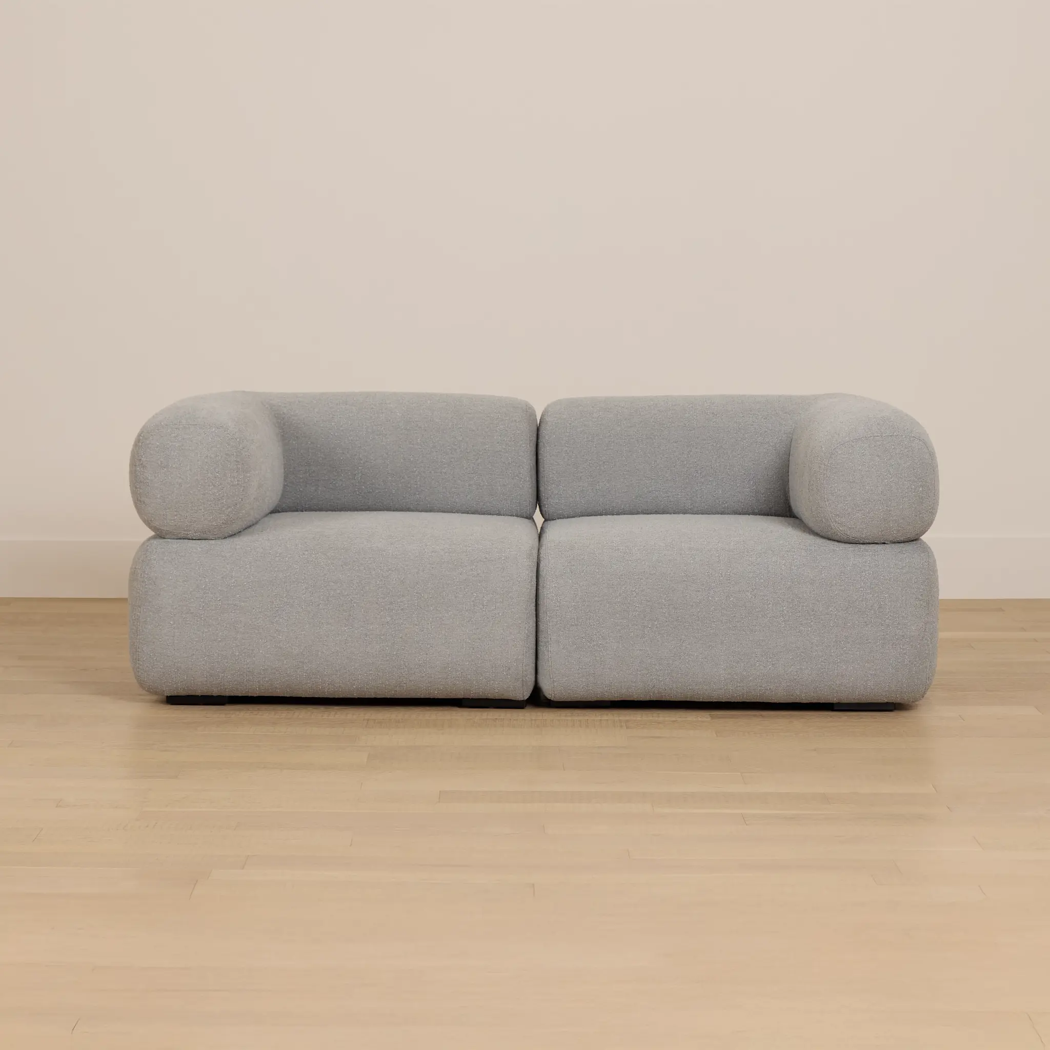 Celeste Light Gray Fabric 2-piece Modular Sofa Celeste Light Gray Fabric 2-piece Modular Sofa