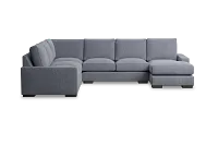 Edgewater Elevation Gray Medium Right Chaise Sectional