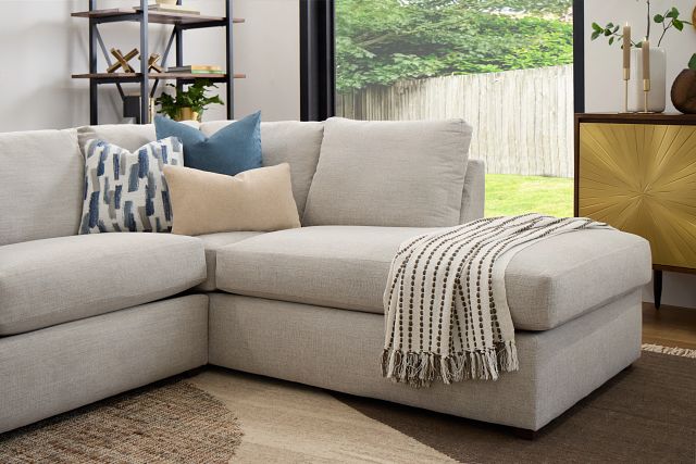 Davis Gray Micro Right Bumper Sectional