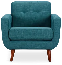Raya Dark Teal Fabric Chair
