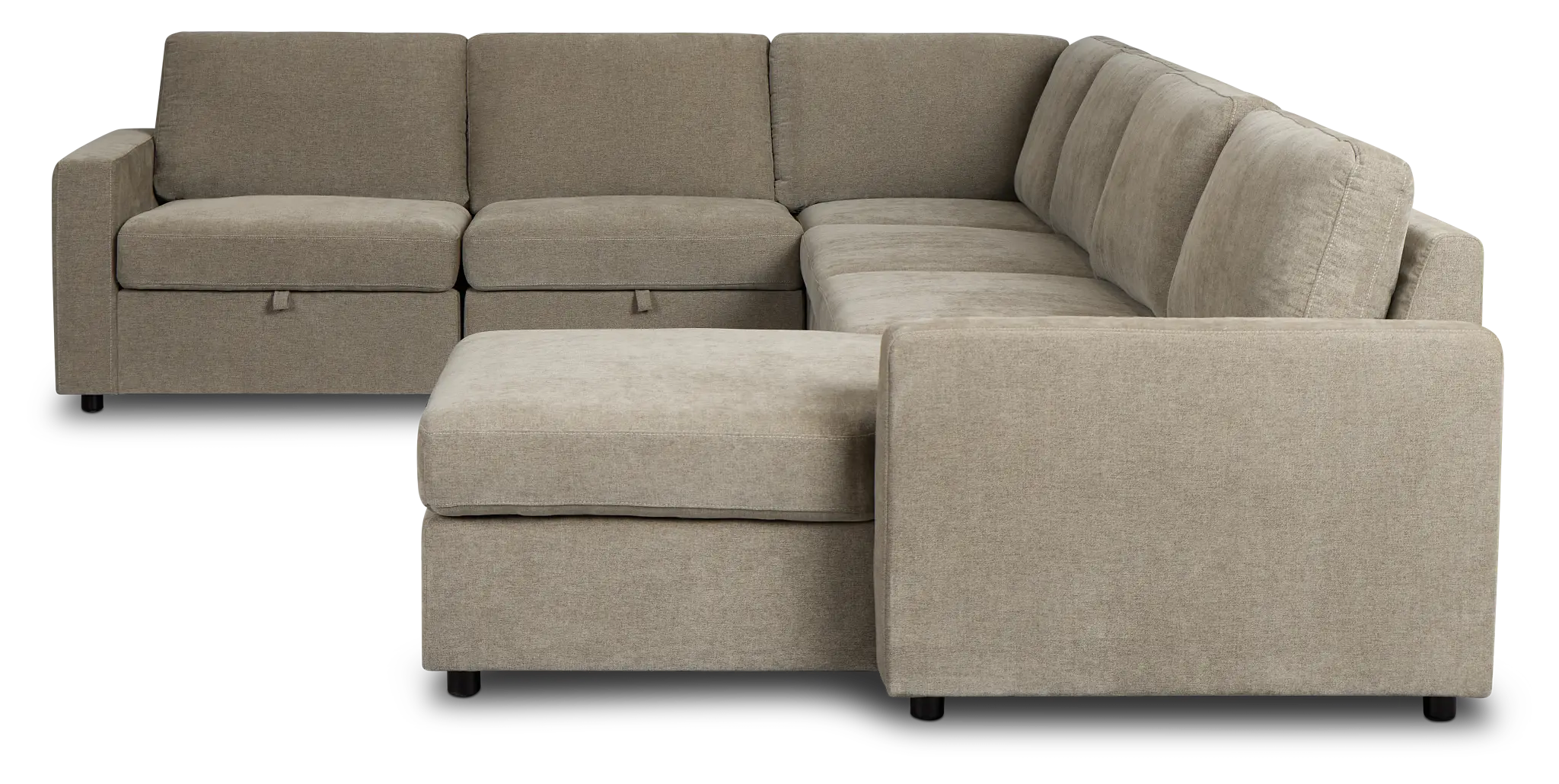 Addie Gray Fabric Medium Right Chaise Storage Sleeper Sectional Addie Gray Fabric Medium Right Chaise Storage Sleeper Sectional