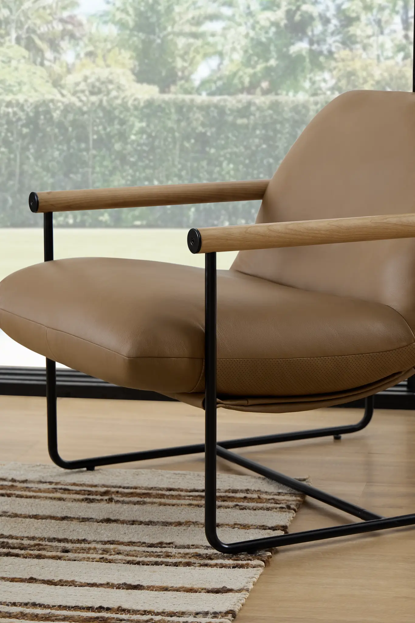 Margo Brown Leather Accent Chair Margo Brown Leather Accent Chair