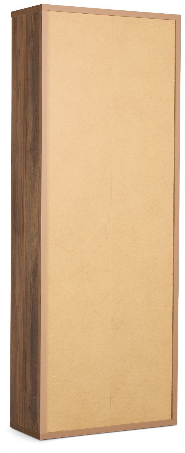 Trento Mid Tone Glass Small Door Bookcase Wall