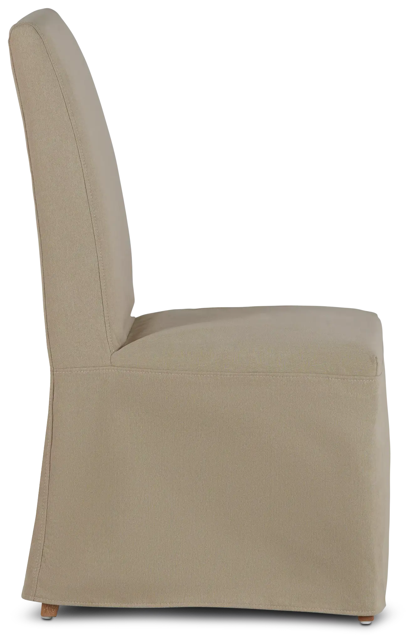 Destination Beige Long Slipcover Chair With Light Tone Leg Destination Beige Long Slipcover Chair With Light Tone Leg