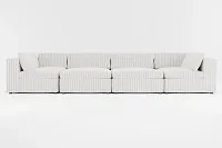 Destin Sea Lane Light Gray Fabric 8-piece Pit Sectional
