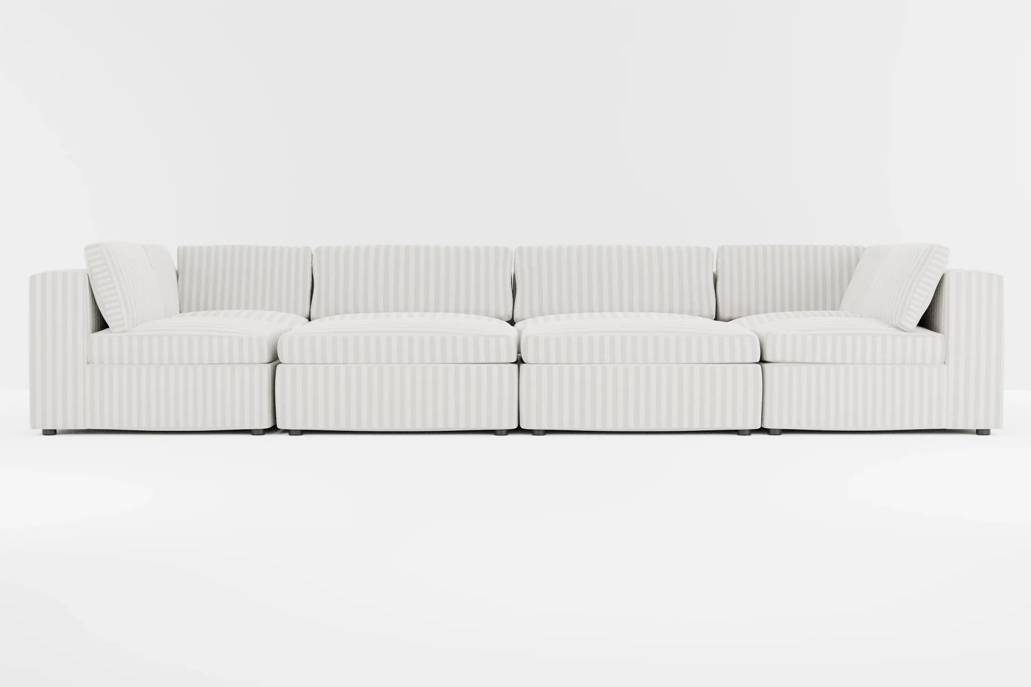 Destin Sea Lane Light Gray Fabric 8-piece Pit Sectional