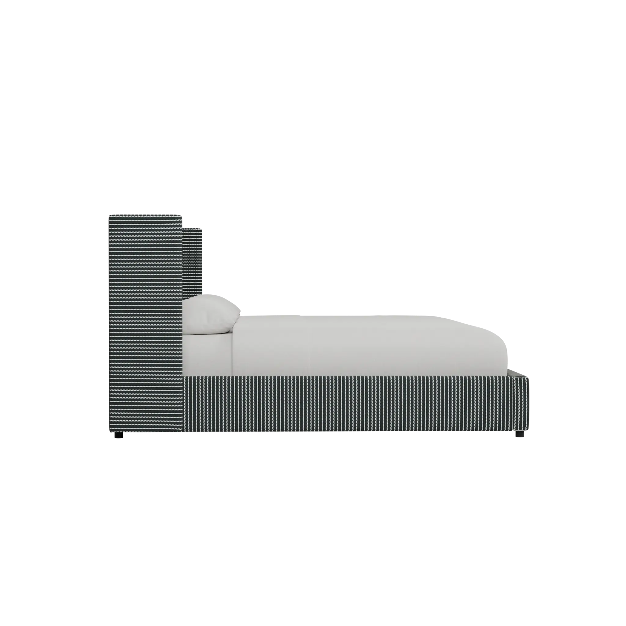 Captiva Lucy Navy 48" Upholstered Shelter Bed Captiva Lucy Navy 48" Upholstered Shelter Bed