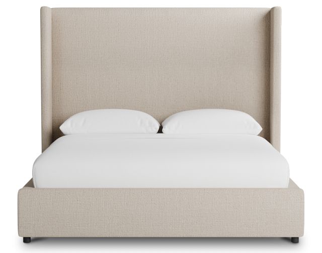 Captiva Linen Beige 60" Upholstered Shelter Bed